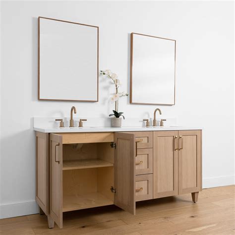 Bridgeport Slim 72 Teodor® White Oak Vanity Double Sink Teodor