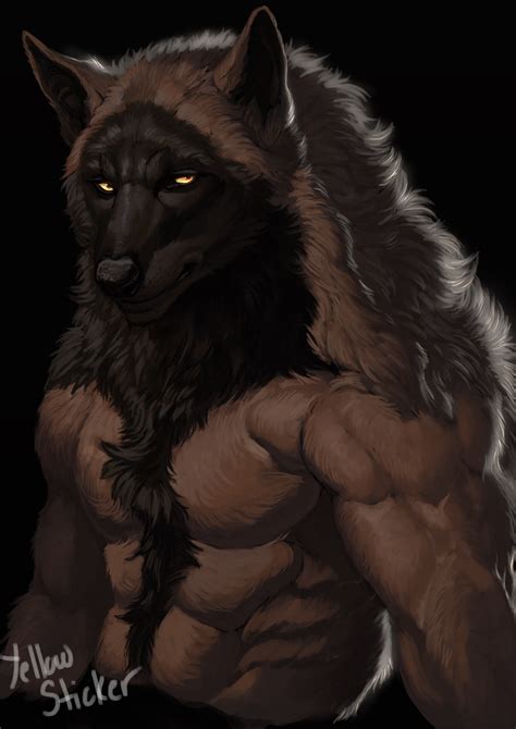 Dark By Yellowsticker Muscular Neck Big Muscles Werewolf