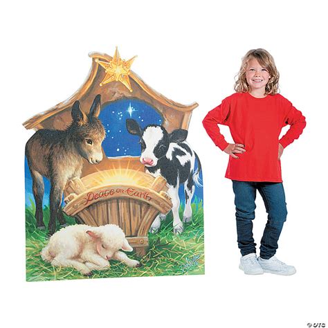 Born In A Manger Lifesize Cardboard Stand Up Oriental Trading