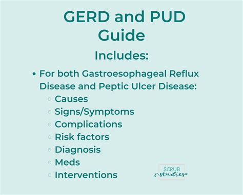 GERD And PUD Study Guide Gastroesophageal Reflux Disease Peptic Ulcer
