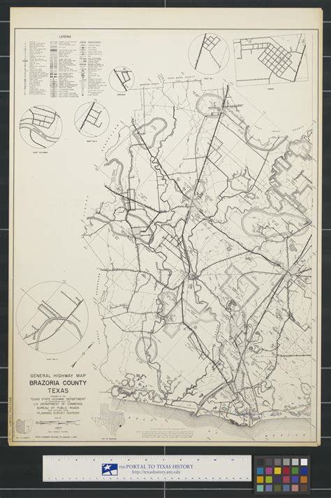General Highway Map Brazoria County Texas Sheet 1 The Portal To