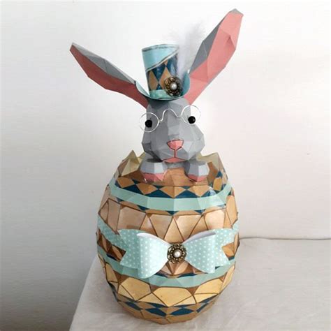 Make Your Own Papercraft Easter Rabbit With Our Pdf Template Paper