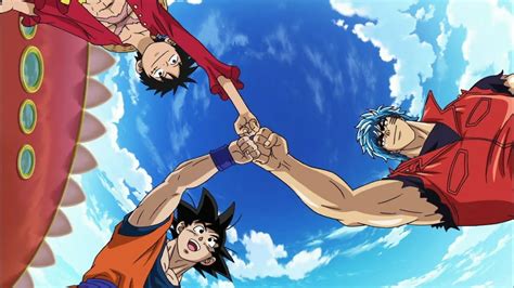 Luffy Goku And Toriko Teams Up To Fight And Defeate Big Tuna Op X