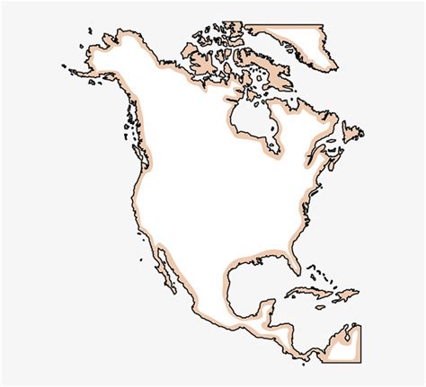 Blank Outline Map Of North America North America Map America Map