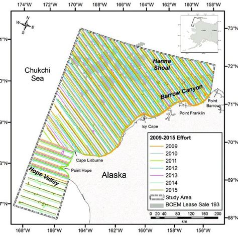 Eastern Chukchi Sea Study Area And Transect Survey Effort 2009 15