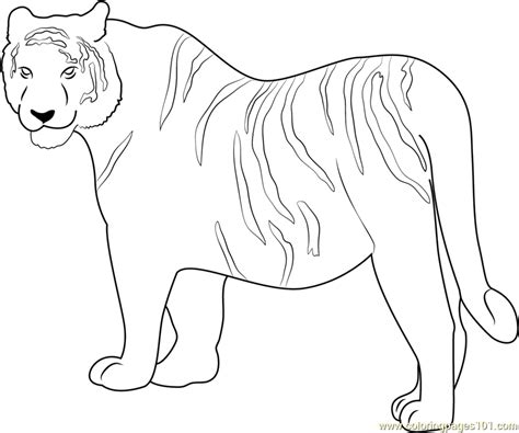 Siberian Tiger Coloring Page For Kids Free Tiger Printable Coloring