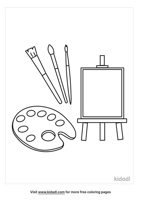 Art Supplies Coloring Page