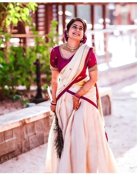 Pin By Ajila On Half Saree Kerala Engagement Dress Half Saree Designs Long Skirt Fashion