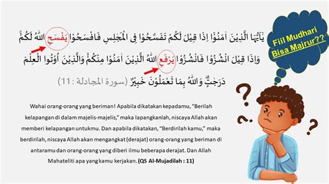 Irab Al Quran Surah Al Mujadilah Ayat 11 Kenapa Yarfaillah Fiil
