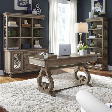 Five star base with casters. Simply Elegant Home Office Set Liberty Furniture, 1 Reviews | Furniture Cart