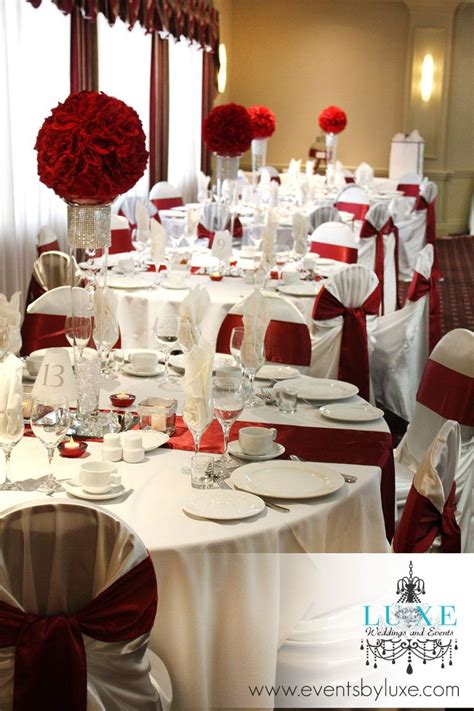 The top countries of suppliers are india. Burgundy Wedding Ceremony Table Settings (With images ...