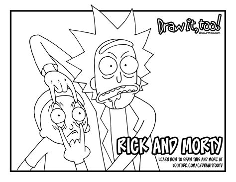 How To Draw Rick And Morty Rick And Morty Drawing Tutorial Draw It