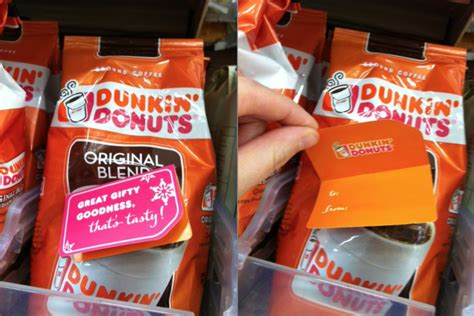 Dunkin donuts gift card generator is simple online utility tool by using you can create n number of dunkin donuts gift voucher codes for amount $5, $25 and $100. Dunkin' Donuts gift tag on packages at Target. | Donut ...