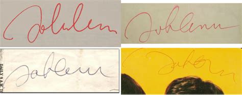 John Lennon Autograph Authentic The Beatles Autographs