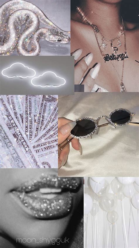 Silver Aesthetic Wallpaper Collage