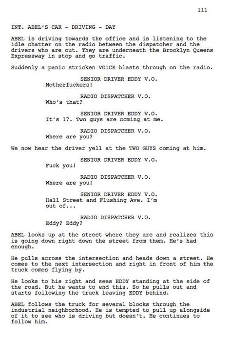 The Toughest Scene I Wrote A Most Violent Year By Scott Myers Go