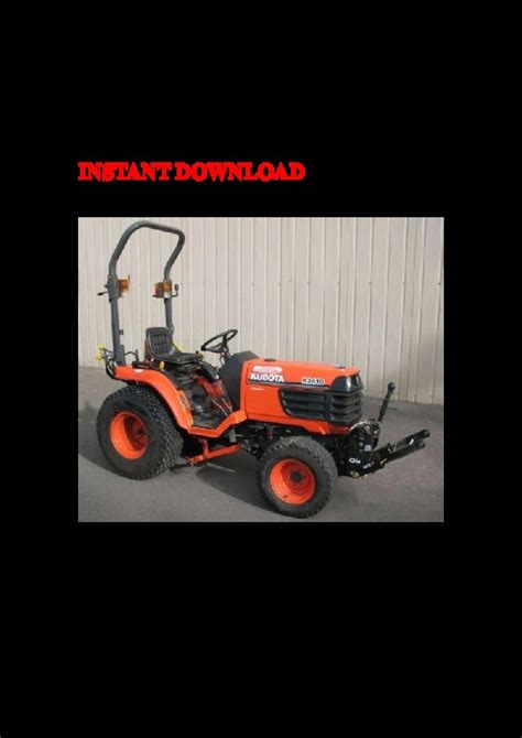 Kubota B2410 Hsd Tractor Illustrated Master Parts Manual Instant Down