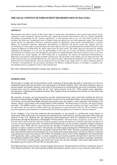 Home essays article about unemployment. (PDF) THE LEGAL CONTEXT OF EMPLOYMENT DISCRIMINATION IN ...