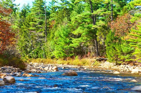 Swift River At Autumn Stock Photo Image Of Stone Mountains 58466682
