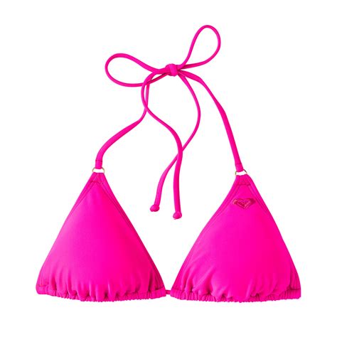 Roxy Solid Triangle Bikini Top In Pink Tropical Pink Lyst