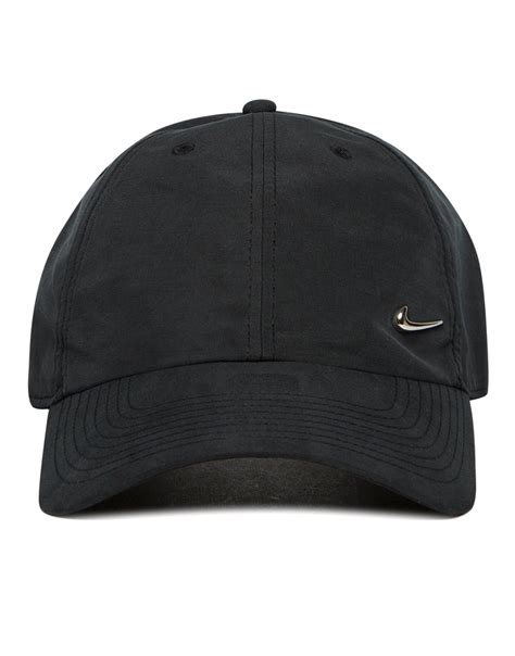 Nike Synthetic Side Swoosh Cap In Blacksilver Black For Men Lyst