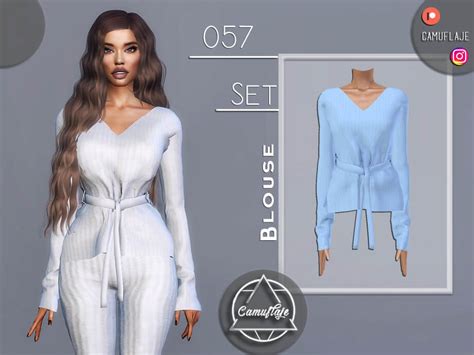 The Sims 4 Set 057 Blouse By Camuflaje At Tsr The Sims Book