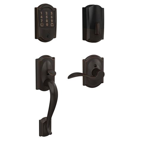 Schlage Camelot Aged Bronze Encode Smart Wi Fi Deadbolt With Alarm And