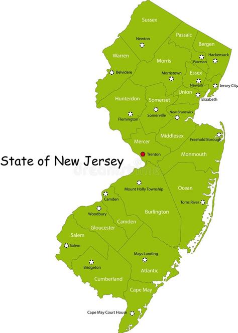 New Jersey State Outline Stock Illustrations 1077 New Jersey State