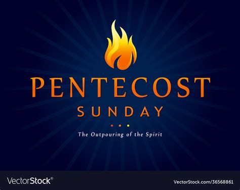 Pentecost Sunday Fire Royalty Free Vector Image