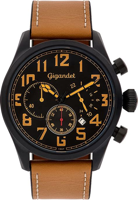 gigandet interceptor men s analogue chronograph quartz watch beige black g4 005 uk