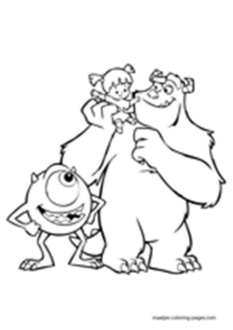 Monsters Inc. coloring pages Monsters inc movie characters coloring pages, including main characters like mike wakowski, sulley, boo, randall, celia etc.