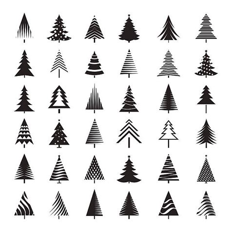 christmas tree outline illustrations royalty  vector graphics clip art istock