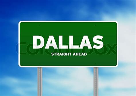 Dallas Texas Highway Sign Stock Image Colourbox