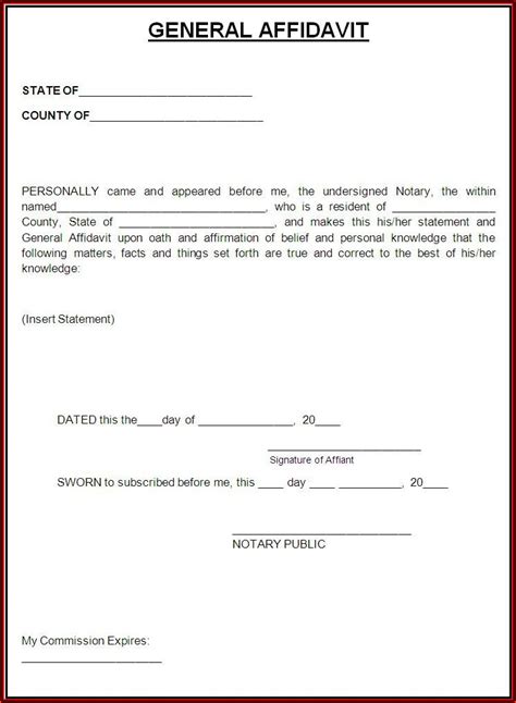 Elaborate view of affidavit form. Blank Affidavit Form Zimbabwe - Form : Resume Examples # ...