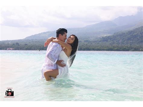look aubrey miles and troy montero do sexy trash the dress shoot in camiguin gma entertainment