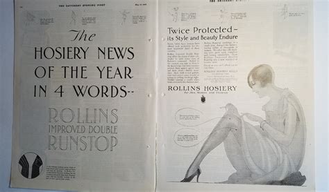 1926 women s rollins improved double run stop hosiery stockings vintage ad ebay