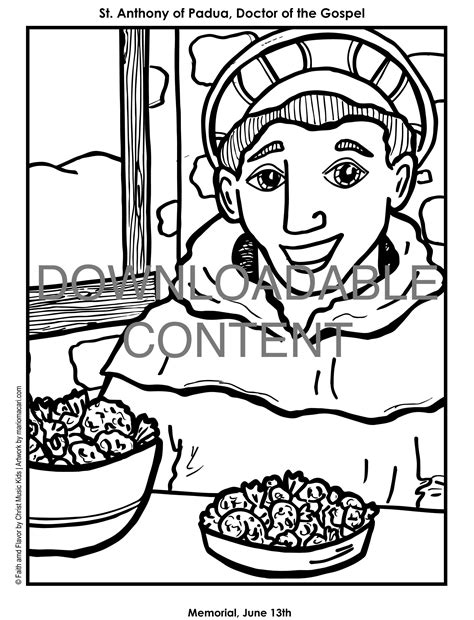 Find more carmelo anthony coloring page pictures from our. St. Anthony of Padua - Faith and Flavor