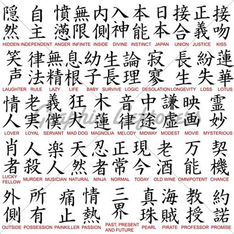 japanese kanji symbols and meanings tattoos