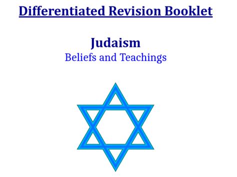 Edexcel Gcse Rs Judaism Beliefs Revision Teaching Resources