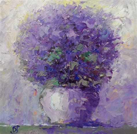 Purple Flower 2016 Oil Painting By David Jang Purple Flowers