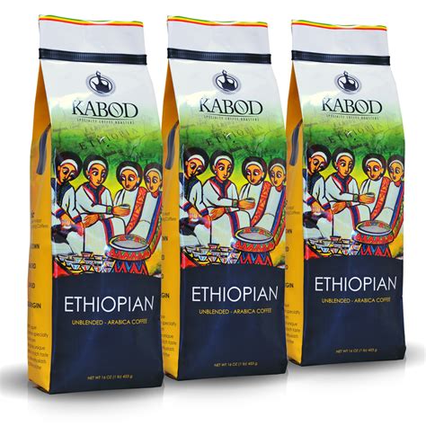 3x Pack 3lb Ethiopian Certified Organic Coffee Kabod Coffee