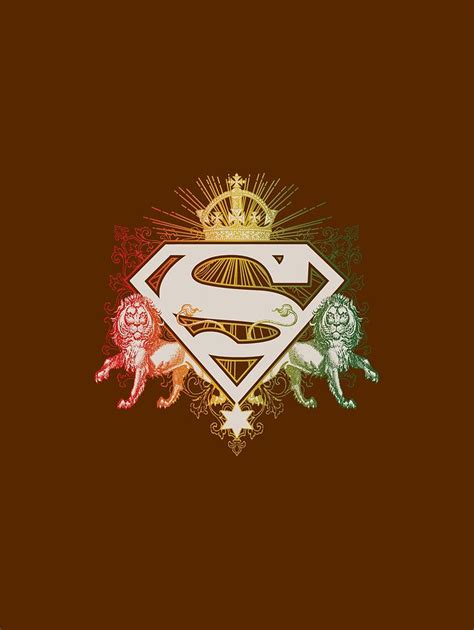 Superman Ornate Lion Shield Digital Art By Brand A Fine Art America