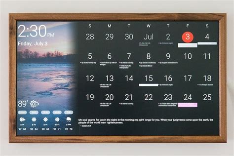 32 Digital Wall Display Smart Screen Wifi Calendar Etsy Wall