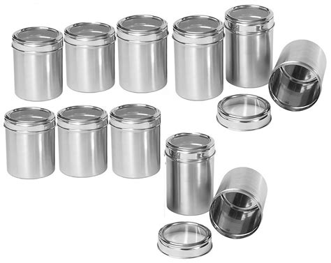 buy stainless steel kitchen storage canisters set of 11 online at low prices in india