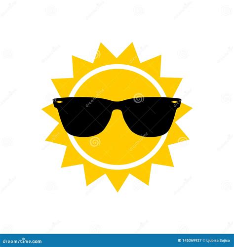 Sunglasses And Sun Icon Sign Or Logo Stock Illustration Illustration