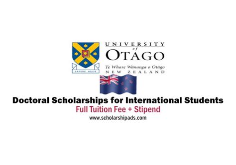 Fully Funded Doctoral Scholarship At University Of Otago New Zealand