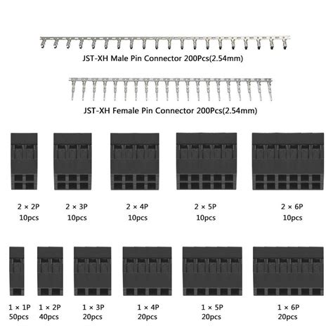 Buy Pcs Dupont Connector Kit Mm Pitch Jst Sm Pins Sn B