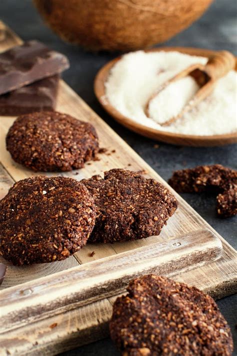 Keto Chocolate Cookies With Almond And Coconut Flour Stock Image