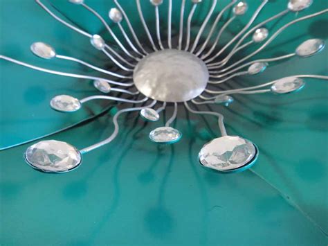 Teal metal wall art uk. Brilliant Wall Art Modern Metal Sculpture Teal Poppy ...