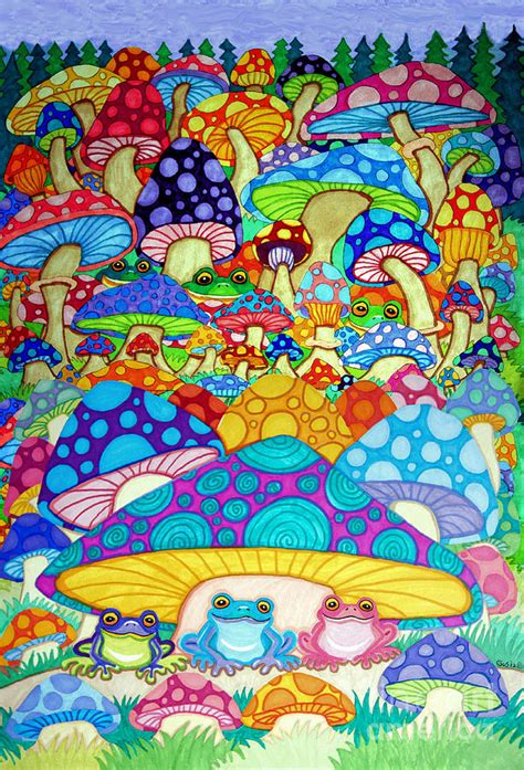 Psychedelic Mushrooms Drawings